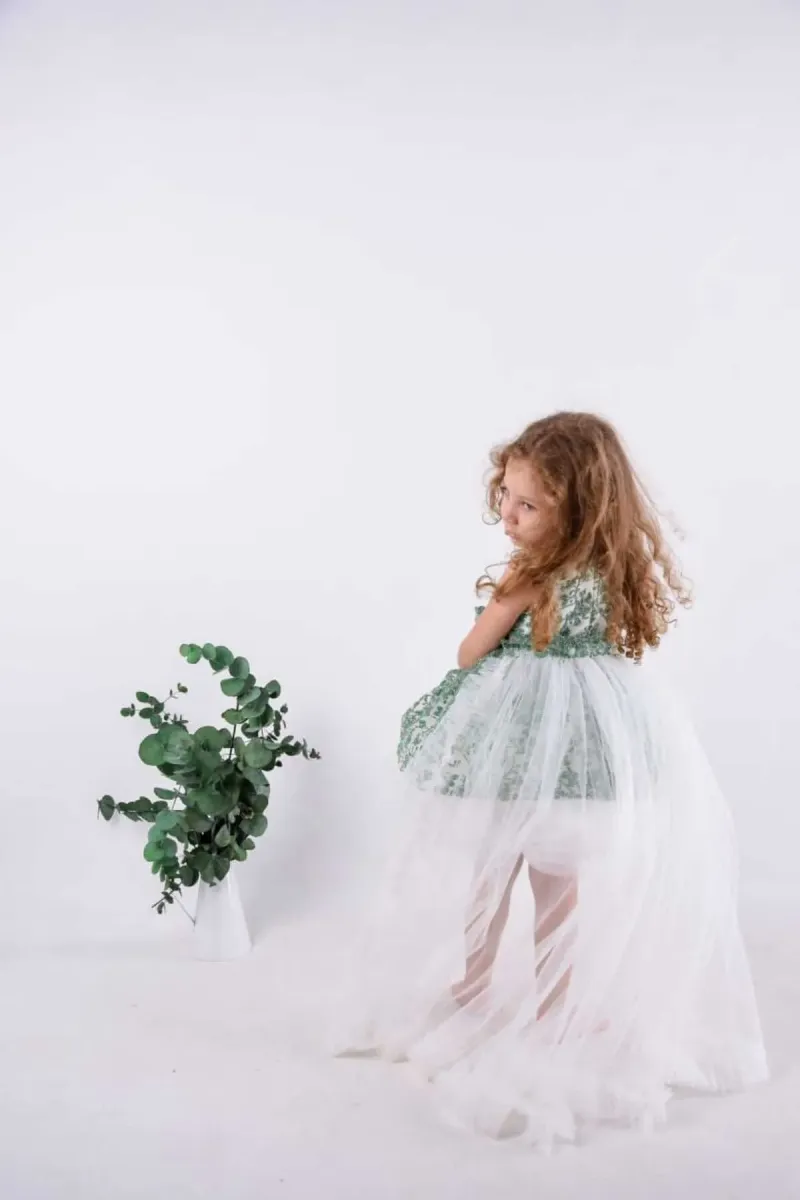 Melek Golden Kız Çocuk Elbise Kız Çocuk Abiye görsel 4