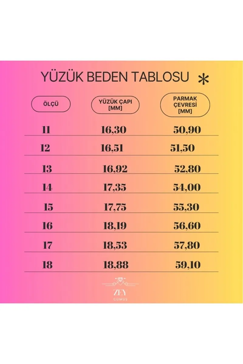ZEY GÜMÜŞ Tamtur Zirkon Taşlı Yüzük görsel 2