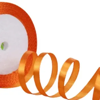 Exporanto Saten Kurdele 6 mm Orange 1 Metre