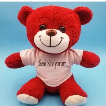 Exporanto Kırmızı Ayıcık Seni Seviyorum Tişörtlü