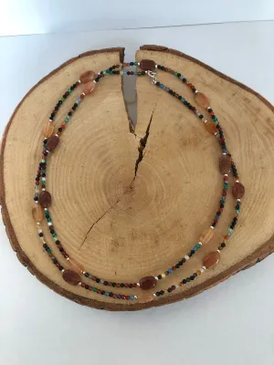 Opal Silver Hint Akiği Gümüş Toplu Kolye