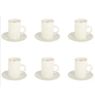 DMSHOME Evdema 6 Lı Double Kahve Fincanı Seti