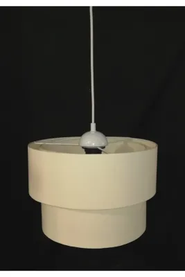 Tekay Aydınlatma Pasta Tekli Pvc Krem Oturma Odası Yatak Odası Avize