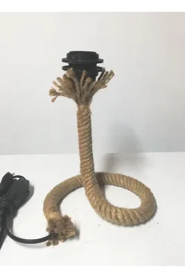 Tekay Aydınlatma Ahşap metal halat Abajur ayağı