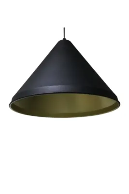 Tekay Aydınlatma  Retro Rustik Metal Tekli Sarkıt Üçgen Avize Cafe ofis ev pastane iç rengi gold 30 ÇAP