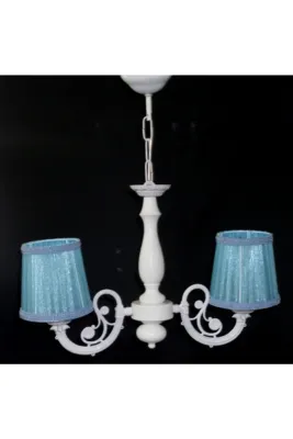Tekay Aydınlatma 2 Li Mavi 2 Kollu Avize Yatak Odası Oturma Odası Salon Erkek Çocuk Bebek Odası