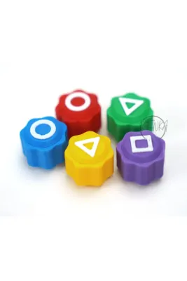 Next 3D Store Squid Game Oyun 5 Taş Seti Kalamar Oyun Beştaş Oyuncak Renkli Taş Gonggi - Kutulu