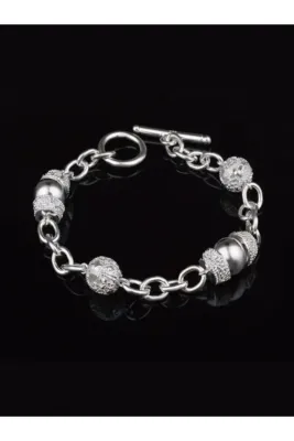 Eyelashes Silver 925 Ayar Gümüş Geometrik Bileklik