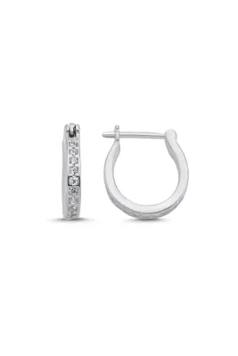 Eyelashes Silver 925 Ayar Gümüş Zirkon Taşlı & Tamtur Halka Küpe