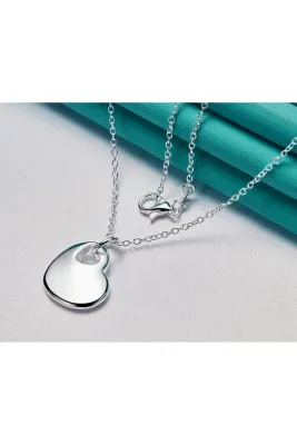 Eyelashes Silver 925 Ayar Gümüş Kalp Kolye