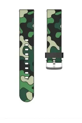 MarkaCase Garmin 245-245 Music İçin Kamuflaj Silikon Saat Kordonu 20MM