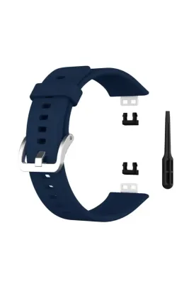 MarkaCase Huawei Watch Fit Elegant Için Silikon Kordon Lacivert