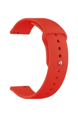 MarkaCase Fossil Watch Gen 6 Için Spor Silikon Kordon Kırmızı