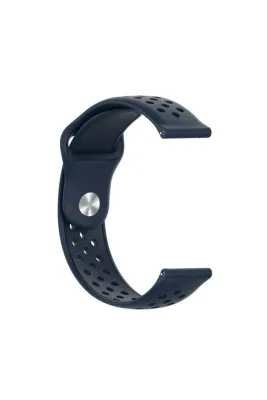 MarkaCase Fossil Watch Gen 6 Için Delikli Pimli Kordon Lacivert