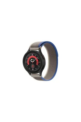 MarkaCase Huawei Watch Gt Fortuna Active 46 mm İçin Trail Kordon 22MM- Gri/Mavi