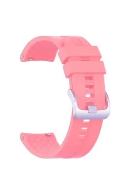 MarkaCase Fossil Watch Gen 6 Için Silikon Kordon Kayış Pembe
