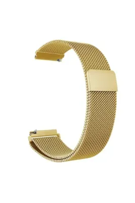MarkaCase Fossil Watch Gen 6 Için Metal Milanese Kordon Gold