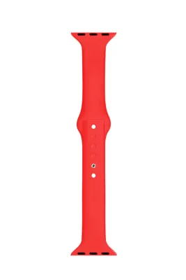 MarkaCase Apple Watch Seri 1 2 3 Için 38 Mm Slim Silikon Kordon Kayış Kırmızı