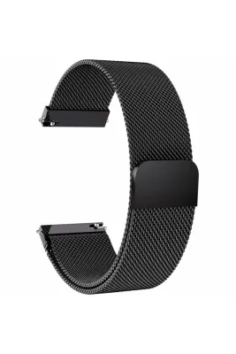 MarkaCase Honor Magicwatch 2 42 Mm Için Metal Mıknatıslı Milanese Kordon Siyah