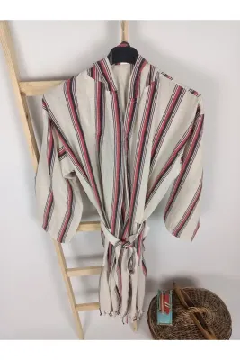 Buldan Concept Naif Peştemal Bornoz - Kırmızı