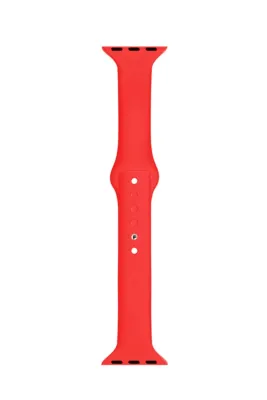 MarkaCase Apple Watch Seri 1 2 3 Için 42 Mm Slim Silikon Kordon Kırmızı