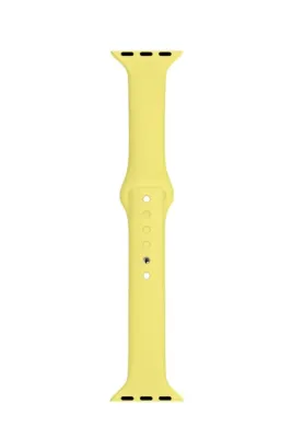 MarkaCase Apple Watch Seri 4 5 6 Için 44 Mm Slim Silikon Kordon Sarı
