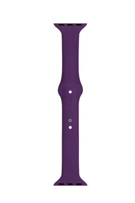 MarkaCase Apple Watch Seri 1 2 3 Için 38 Mm Slim Silikon Kordon Kayış Mor