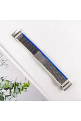 MarkaCase Fitbit Charge 3 Için Trail Kordon - Gri/Mavi