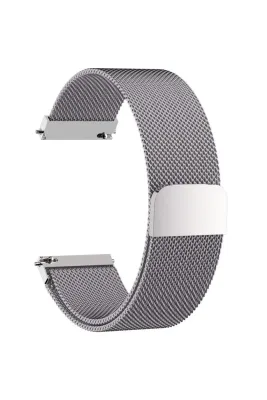 MarkaCase Fossil Watch Gen 6 Için Metal Milanese Kordon Gümüş