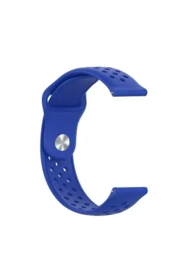 MarkaCase Fossil Watch Gen 6 Uyumlu Delikli Pimli Kordon Koyu Mavi