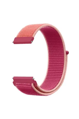 MarkaCase Fossil Watch Gen 6 Uyumlu Dokuma Kordon Pomegranate
