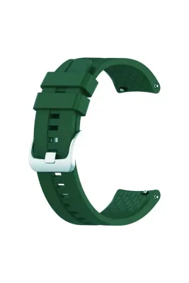 MarkaCase Fossil Watch Gen 6 Uyumlu Için Silikon Kordon Kayış Koyu Yeşil