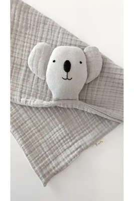O&G Collection Sevimli Koala %100 Pamuklu Organik 8 Katlı Müslin Uyku Arkadaşı Bebek / Çocuk