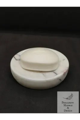 Leylak Mermeri katı sabunluk gerçek mermer el yapımdır