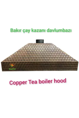 SAFİR ÇAY KAZANLARI yıldız model Bakır Davlumbaz Çay Kazanı Davlumbazı 90 cm Bakır Davlumbaz