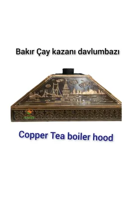 SAFİR ÇAY KAZANLARI çay kazanı davlumbazı Boğaziçi model 90 cm Bakır Davlumbaz Çay Ocağı Bakır Davlumbaz