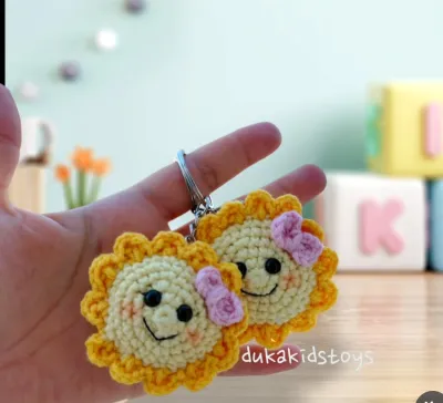 Amigurumi güneş anaktarlık hediyelik aksesuar