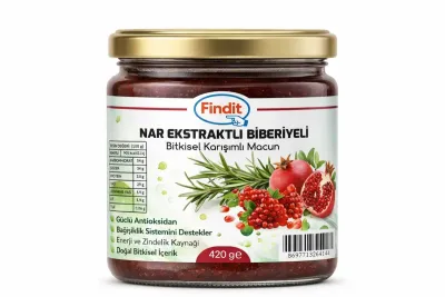 Nar Ekstraktlı Biberiyeli Bitkisel Karışımlı Macun 420 gr - Doğal Bitkisel Destek