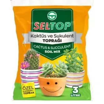 MY-NİL 3 Lt Kaktüs Ve Sukulent Toprağı. Çiçek Toprağı. Torf, Saksı Toprağı. Süs Bitkisi Toprağı.