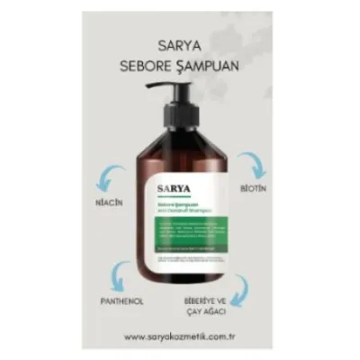 SARYA COSMETİC Sebore Anti Dandruff Kepek Karşıtı Şampuan 500 ml - Kuru ve normal saçlar