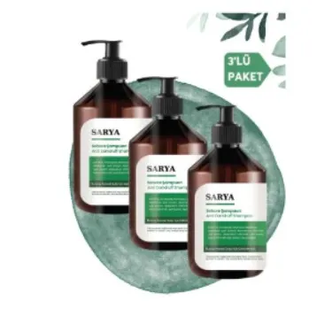 SARYA COSMETİC Sebore Anti Dandruff Kepek Karşıtı Şampuan 500 ml - Kuru ve normal saçlar (3'Lü Paket)