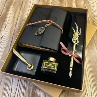 MYK HEDİYE VE SANAT ATÖLYESİ Divit Hokka Defter Tüylü Kalem Hediye Seti Lüx