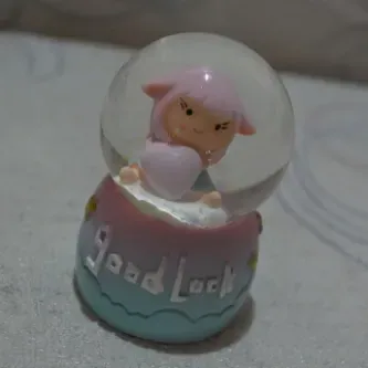 MYK HEDİYE VE SANAT ATÖLYESİ Mini Kar Küresi Good Luck Pilli Konsept Ev Ve Sevgili Hediyesi