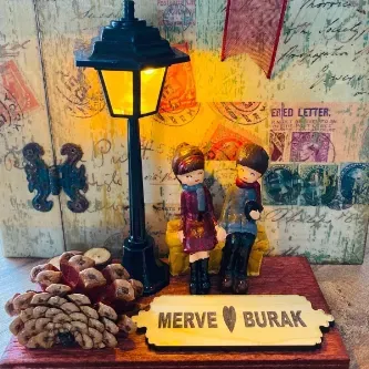 MYK HEDİYE VE SANAT ATÖLYESİ Evlilik Yıldönümü Sevgililer Günü Hediyesi Sevgiliye Konsept Hediye Sevgili Işıklı El Yapımı