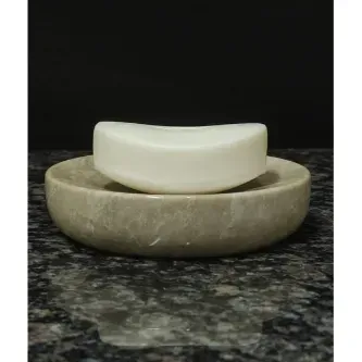 Pergamon Beige (bej) Renk Mermer Katı Sabunluk Gerçek Mermer