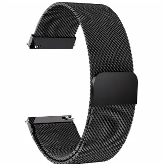 Markacase Amazfit Gtr 47 Mm Lite Için Metal Mıknatıslı Milanese Kordon Siyah