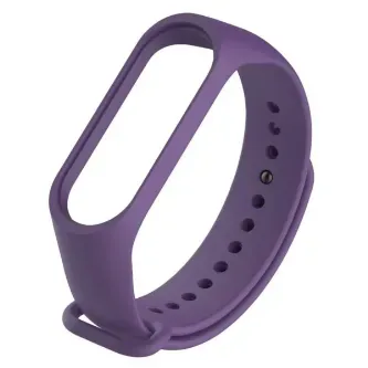 MarkaCase Xiaomi Mi Band 3 İçin Silikon Kordon Kayış Mor