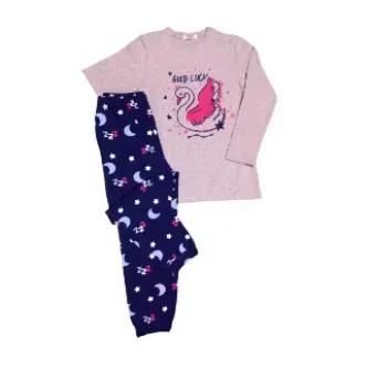 VİTRİN24 Newteam Desenli Pamuklu Uzun Kollu Pijama Takımı